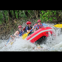        rafters on the rapids of balsa river arenal
  - Costa Rica