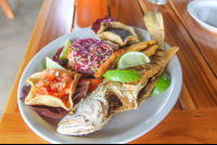 whole fried fish borrancho 
 - Costa Rica
