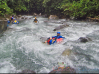 Going Down The Currents Of Blue River On An Inner Tube Rincon De La Vieja
 - Costa Rica