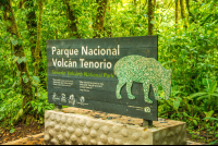 Tenorio National Park Sign Celeteste River Waterfall Tour
 - Costa Rica