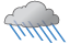 Considerable cloudiness with occasional rain